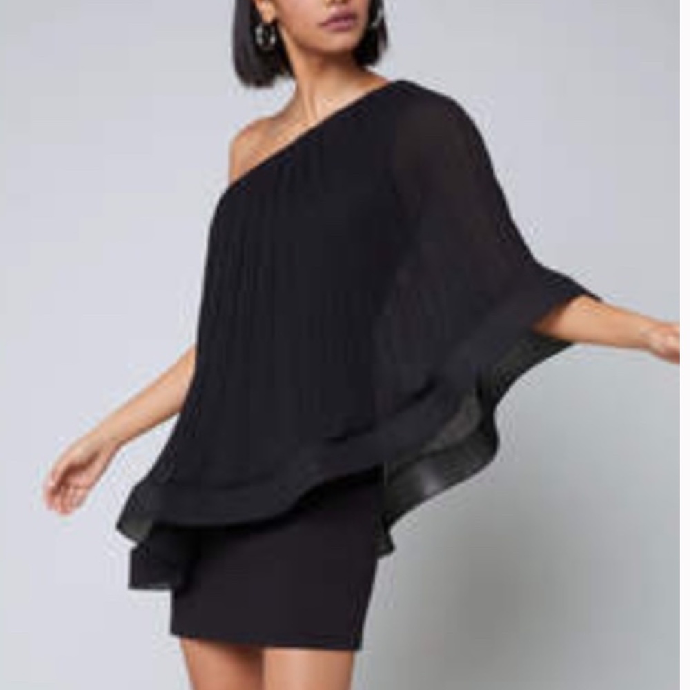 One Shoulder Black Dress